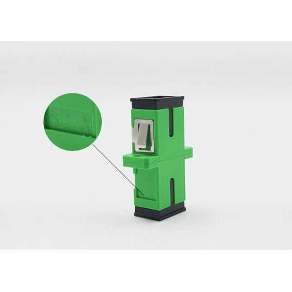 Green Plastic SC APC Fiber Adapter 1550nm Single Mode Fiber Adapter