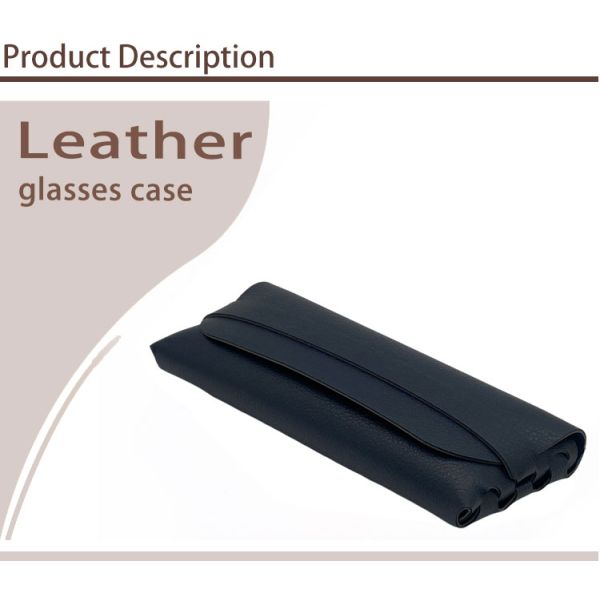 Pu 19cm Slim Leather Glasses Case Packaging Boxes Oem Embossing Logo
