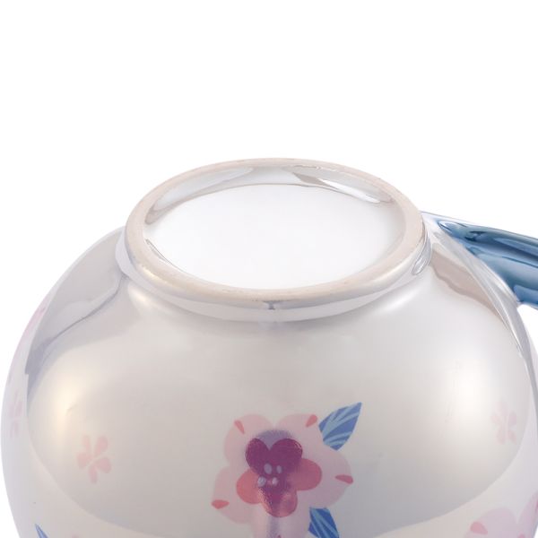 Персиковая жемчужная форма керамическая кружка большой вместимости с крышкой девочки текстурированная кружка подарок на день рождения кофе кружка