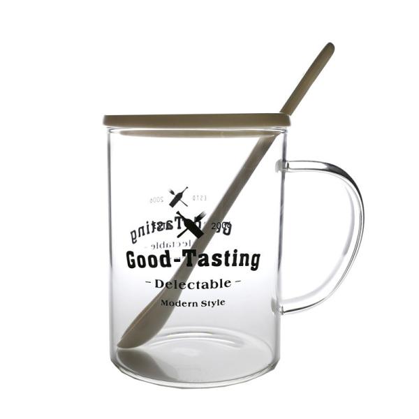 500ml copo de vidro claro feito a mão, copo de café reusável de vidro do estilo nórdico