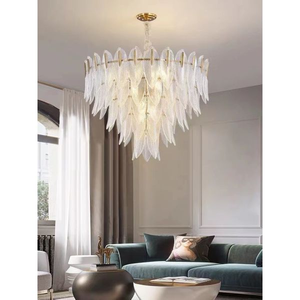 Modern Hotel Lighting Dining Room Luxury Glass Chandeliers Crystal Pendant Lamp Led For Home Decor Weding Lighting