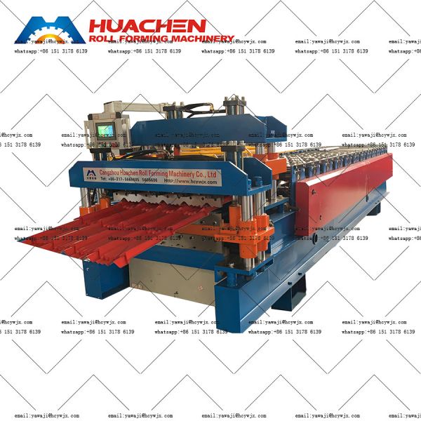 Galvanized Metal Roofing Panel Double Deck Roll Forming Machine for PPGI / GI Material