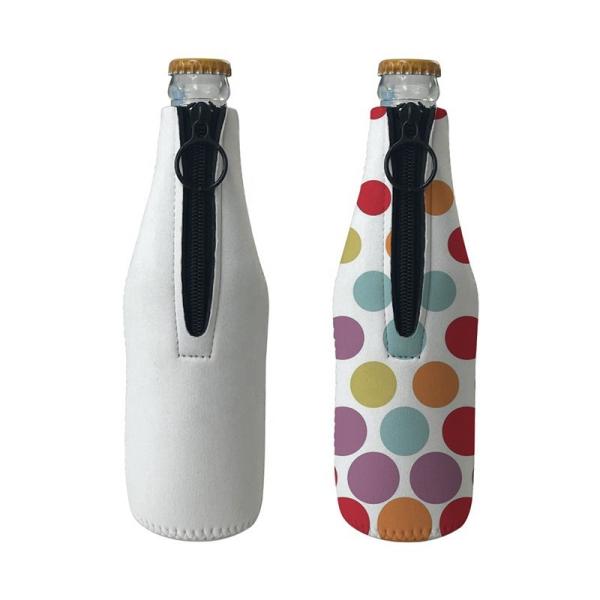 Refroidisseurs à sublimation avec logo personnalisé avec fermeture éclair - Refroidisseur de canette à sublimation 12 oz