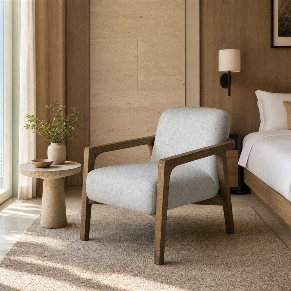 Solid Wood Upholstered Lounge Chair | Custom Hospitality Seating CYC-013