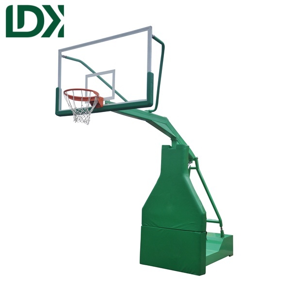 Green Outdoor Permanent Basketball Hoop Professional Basketball Stand Basketball Rim Portable