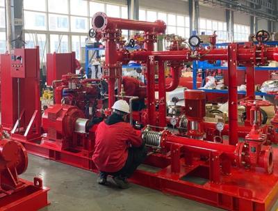 O patim UL/NFPA20 montou materiais dútiles do ferro fundido do pacote 300GPM da bomba de fogo