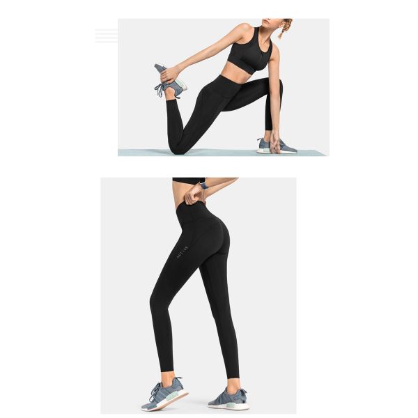 Pantalones de nylon sudados de la yoga de Logo Printed Spandex de las medias para mujer del entrenamiento de la prueba 280g