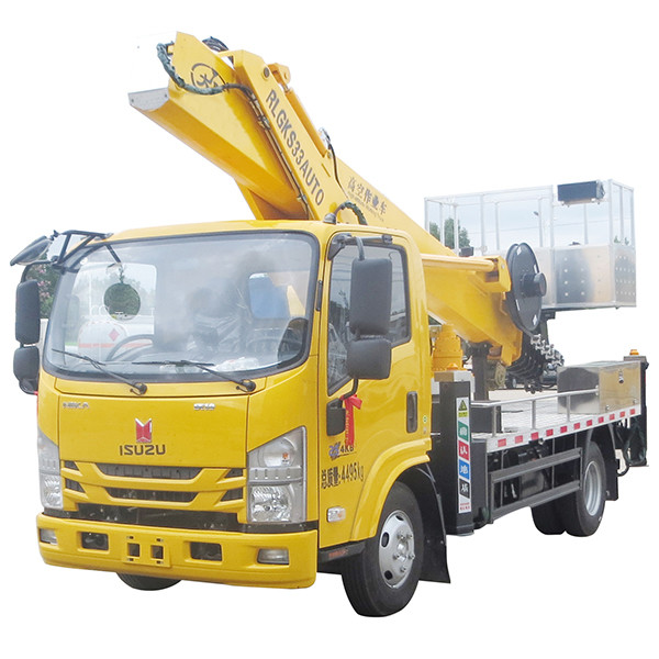 Philippines KV100 ISUZU Truck Mounted Aerial Work Platform Aerial Lift Bucket Trucks 28M 30M 33M For Sales