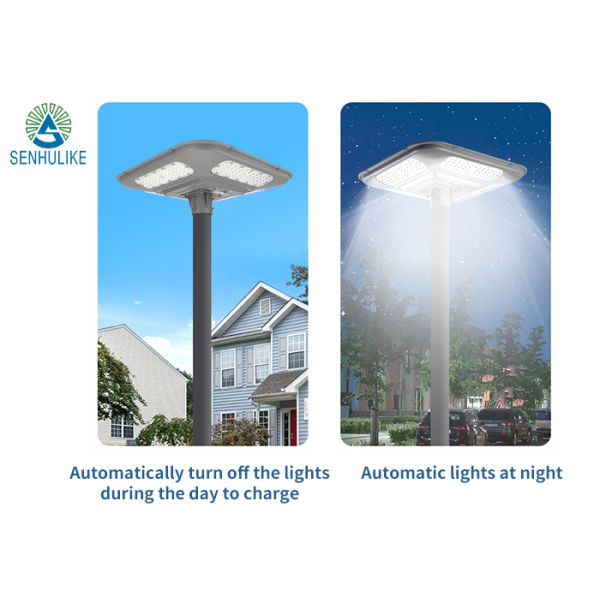 Luces solares de jardín para exteriores, paisaje, aluminio, luces de poste alto, IP65