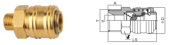 собственноручный латунный быстрый тип соединений 1.6MPa Semi автоматический