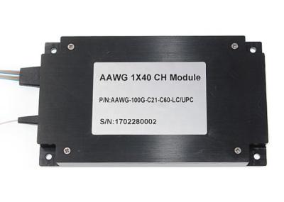 ABS atérmico do módulo Mux/Demux 40ch 100G AAWG Calibre de diâmetro de fios da C-faixa 40-CH 100GHz em forma de caixa