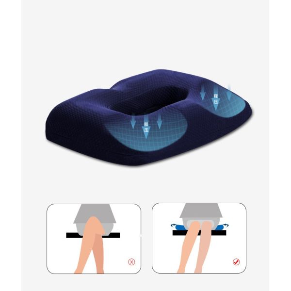 Comfortable Sitting with Breathable Mesh Cloth Seat Cushion and Memory Foam Pillow