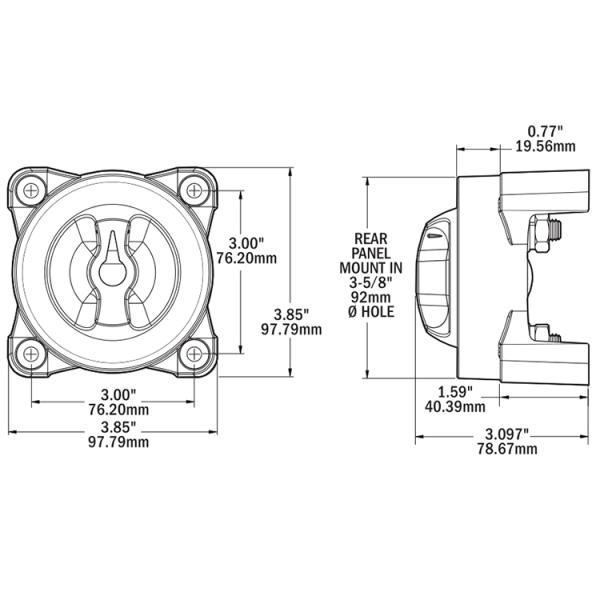 Séries HD sélecteur de charge lourde 4 position commutateur de batterie 32V 500A 3002