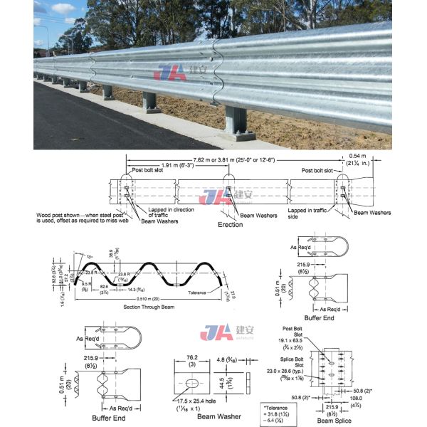 Застройщик с цинковым покрытием дорожного барьера