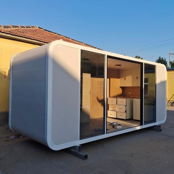 Luxury Tiny Apple Cabin Container Houses Steel Structure Modular Prefab Homes Prefabricated Apple Pod House
