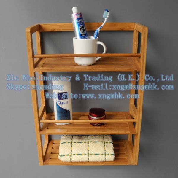 Bamboo bathroom accessories, bathroom bamboo shelving, bamboo towel rack