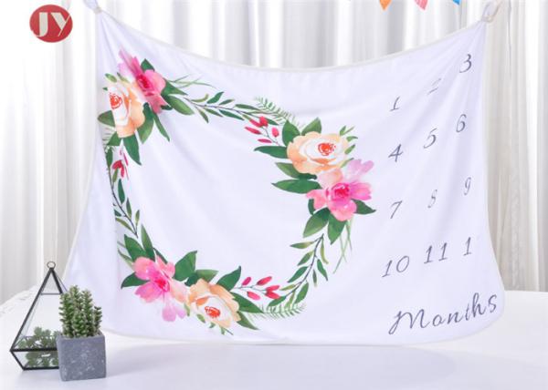 Cute Baby Warm Baby Blanket Milestone Newborn To 12 Months Lovely Soft Polyester 39x39 Inches