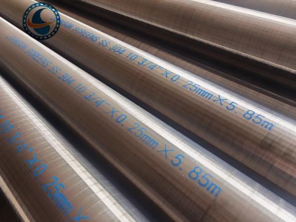 Non Magnetic Wedge Wire 0.25mm Slot Sand Control Screens Stainless Steel For Water Well