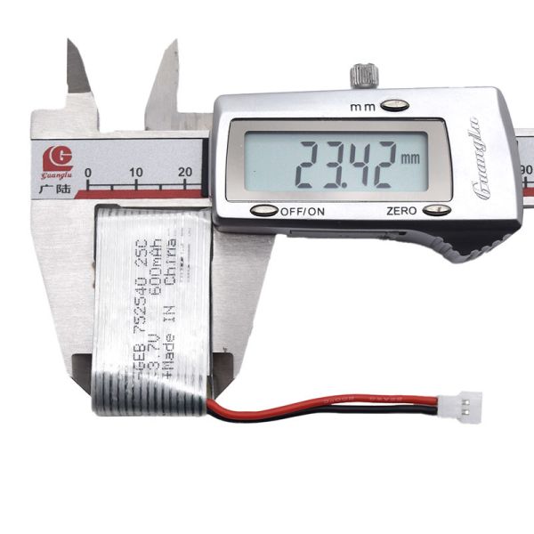 батарея 752540 600mAh трутня 25C Lipo 3.7V с соединителем XH2.54