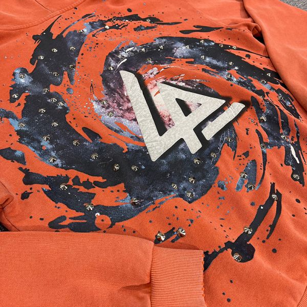 Fábrica Vintage Sol desvanecido Lavado Hoodies de algodón grueso Logotipo personalizado Hombres angustiados de gran tamaño ajustado con cremallera Hoodie de impresión de pantalla