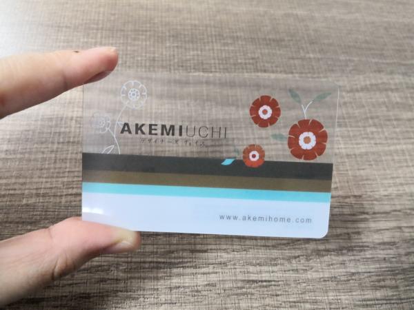 Transparent Plastic Business Cards Silkscreen Printing Size 85.6*54mm
