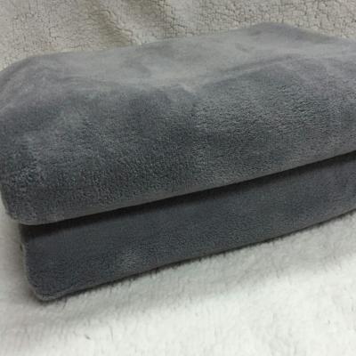 Solid Color 100% Polyester Coral Fleece Blanket King Size / Queen Size For Bedding