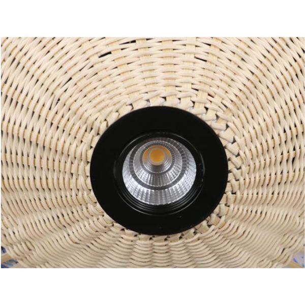 OEM Bamboo Rattan Pendant Light Umbrella Shape For House Decoration