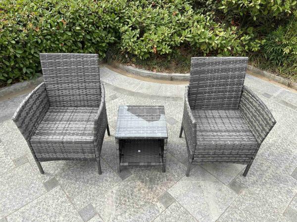 Garden Compact Rattan Table And Chairs  Large Outdoor Garden Sets