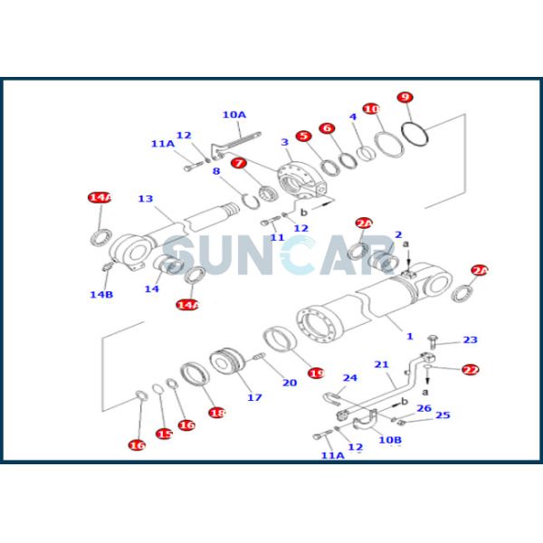 707-99-73150 7079973150 пригонок WA450-5L KOMATSU наборов уплотнения цилиндра сброса набора обслуживания