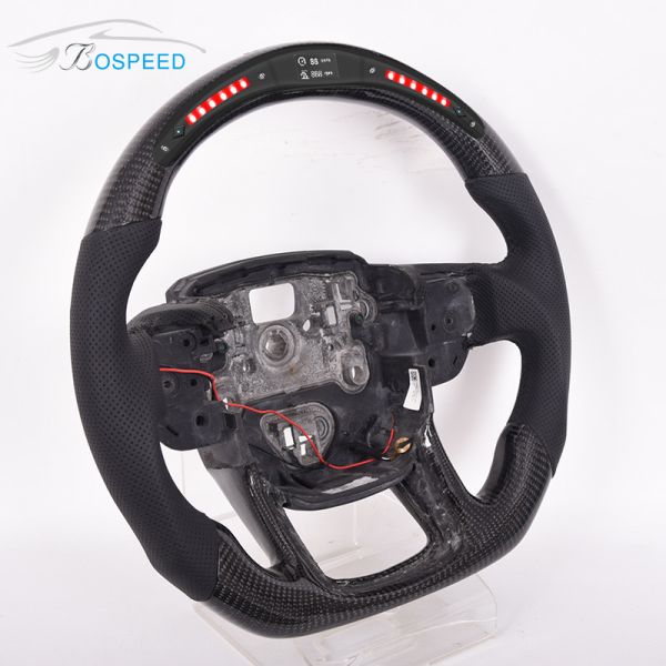 Alcantara Black Leather Defender 90 Steering Wheel Customizd Stitch Plain Weave
