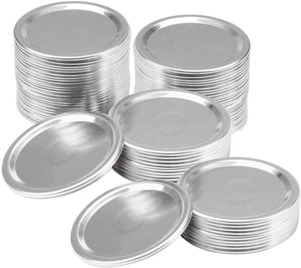 Dia 3.38in Reusable Mason Glass Mason Jar Lids Aluminum Cylinder Containers 86mm