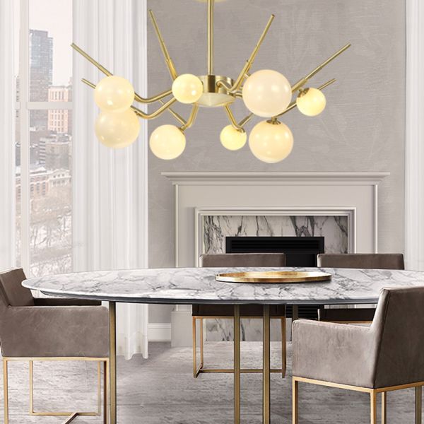 Wholesale Modern Gold Glass Ball Chandelier Pendant Light