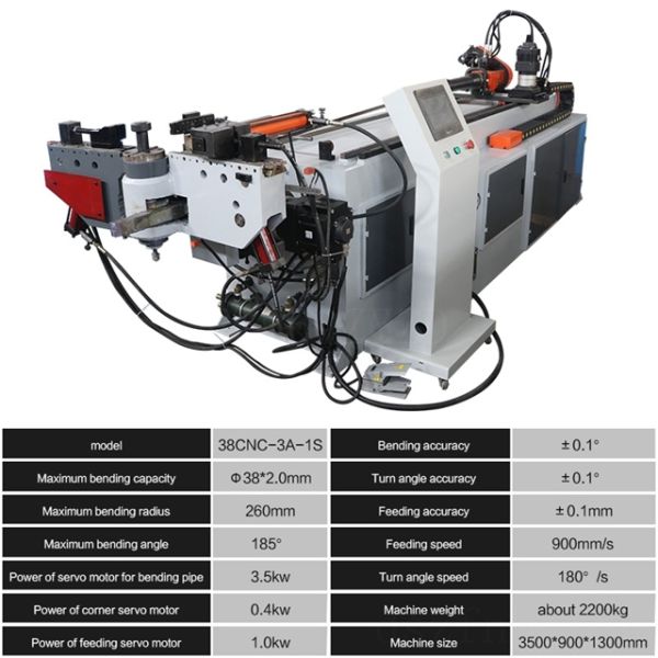 Cedar SB-38CNC-3A-1S Single Head Automatic Pipe Bending Machines Hydraulic