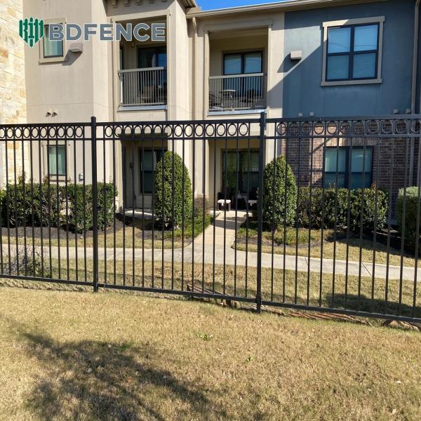 Sandblasted Tubular Steel Fence Anti-Fingerprint