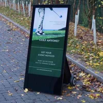 43inch Portable Digital Poster Battery Powered Ultra Slim Floor Standing Digital Signage
