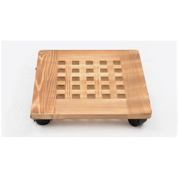 30cm Heavy Duty 12 Inch Wood Plant Caddy