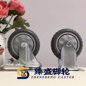 4 Inch Swivel Casters TPE Wheels 100mm Diameter With Single Ball Bearing