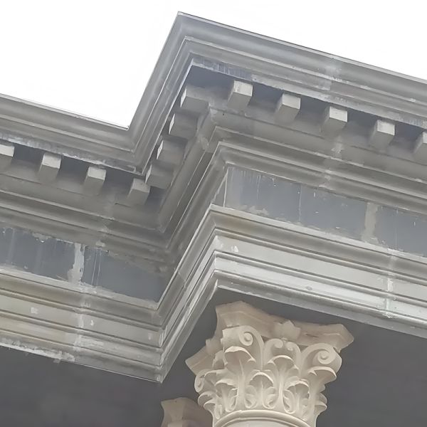 Facade House Outside Exterior Cornice Molding Roof Molding  18-22kg/M3 Density