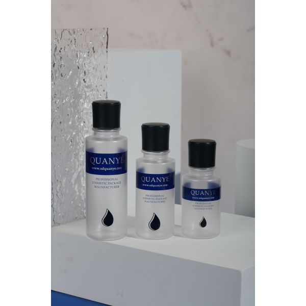 garrafa plástica cilíndrica do soro de 30ml PETG com tampa preta