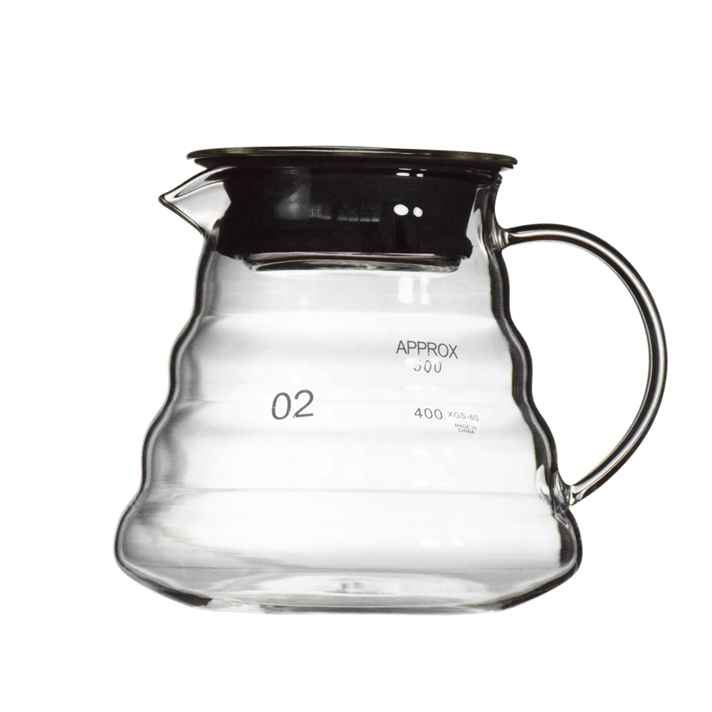 Borosilicate Glass Coffee Pot Cloud Shape Modern Design Clear Glass Tea Maker 500ml