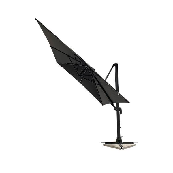 360° Swivel Outdoor Hanging Umbrella With Roman Umbrella Cloth Rotary Wrench
