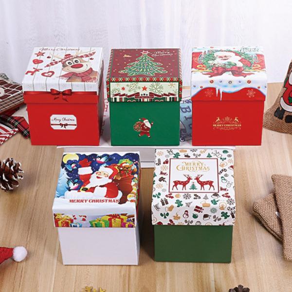 Panton Color Printing 300gsm Christmas Apple Gift Candy Box