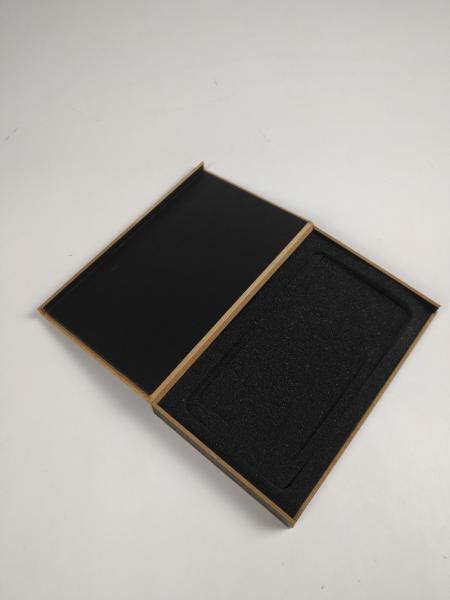 Modern Luxury Electronics Packaging Box Black Art Paper With Hot Stamp Foil Surface Finish