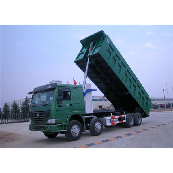 HOWO 8x4 Heavy Duty Dump Trailers , 30 ton 40 Ton 12 Wheeler Dump Truck