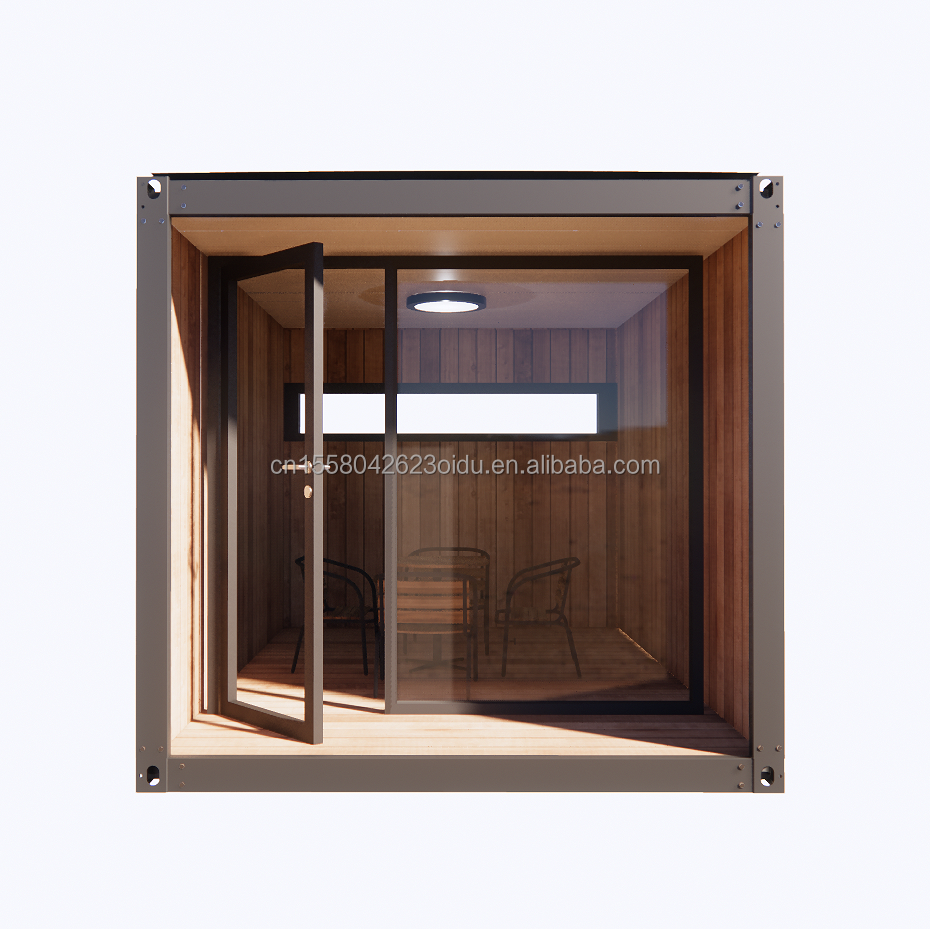 10ft Mini Prefab Modular Mobile Shipping Container Small Size Office House with 50/75/100mm Wave Sandwich Panel Walls