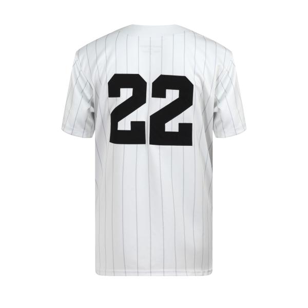 Unisex Buttoned Baseball Team Wear Jersey Tees Breathable Polyester Custom