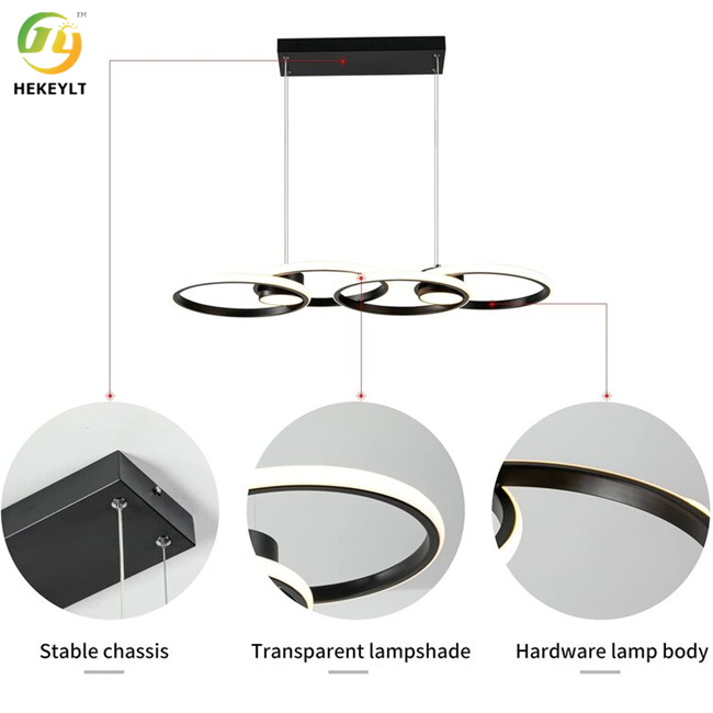 Dimmable интегрировало современную люстру кольца СИД 56 ватт