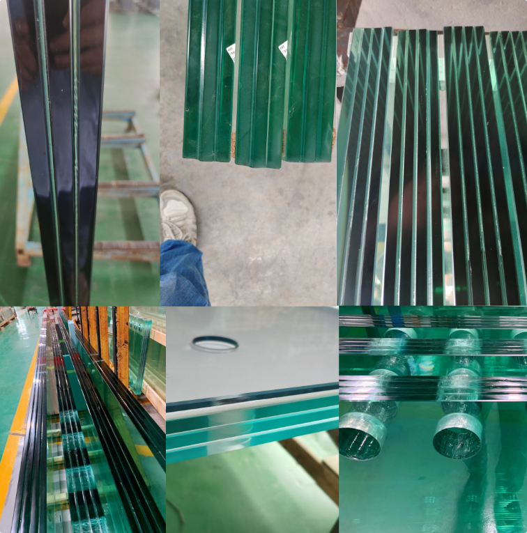 12+1.52SGP+12mm 24mm Clear Tempered Laminated Glass Unbreakable Safety Glass