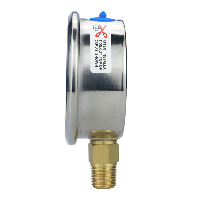 60mm Nominal Diameter Steel Manometer Glycerin Filled Pressure Gauge for Hydraulic -40-70C