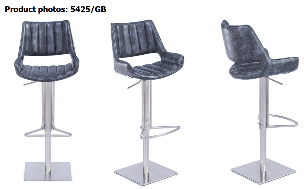 Adjustable Seat 110cm Stainless Steel Counter Stool